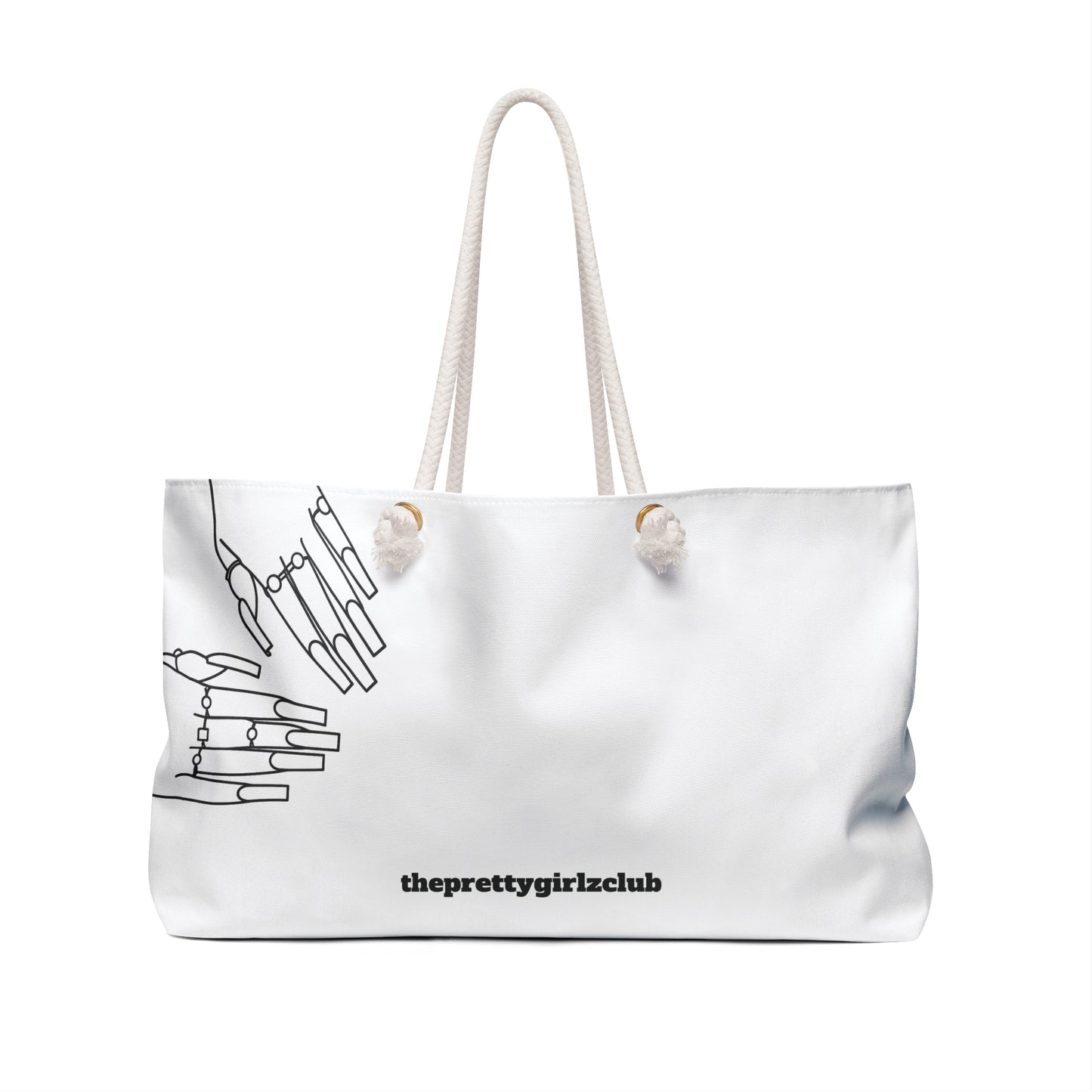 Don’t Worry About It Oversized Tote - White