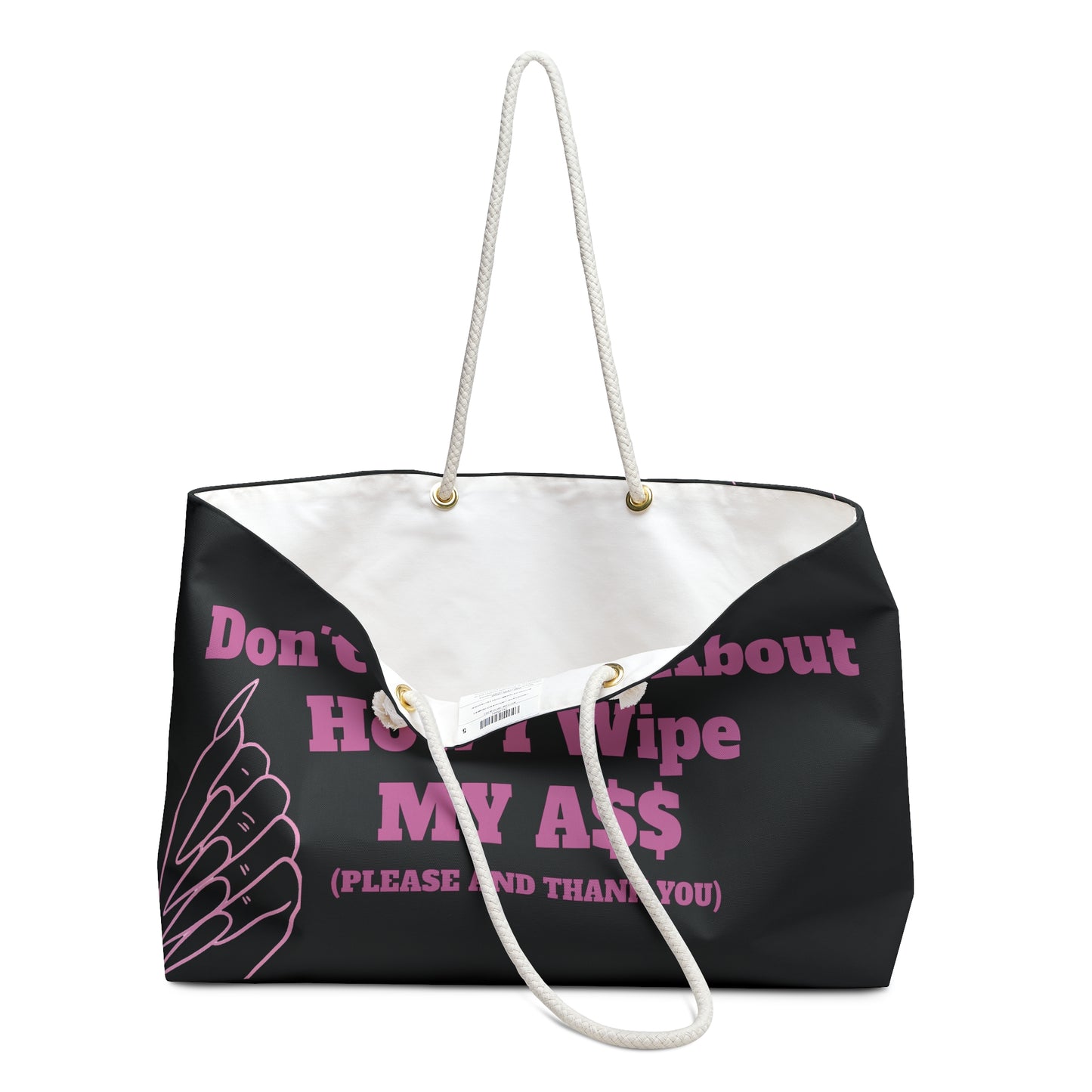 Don’t Worry About It Oversized Tote Bag - Black