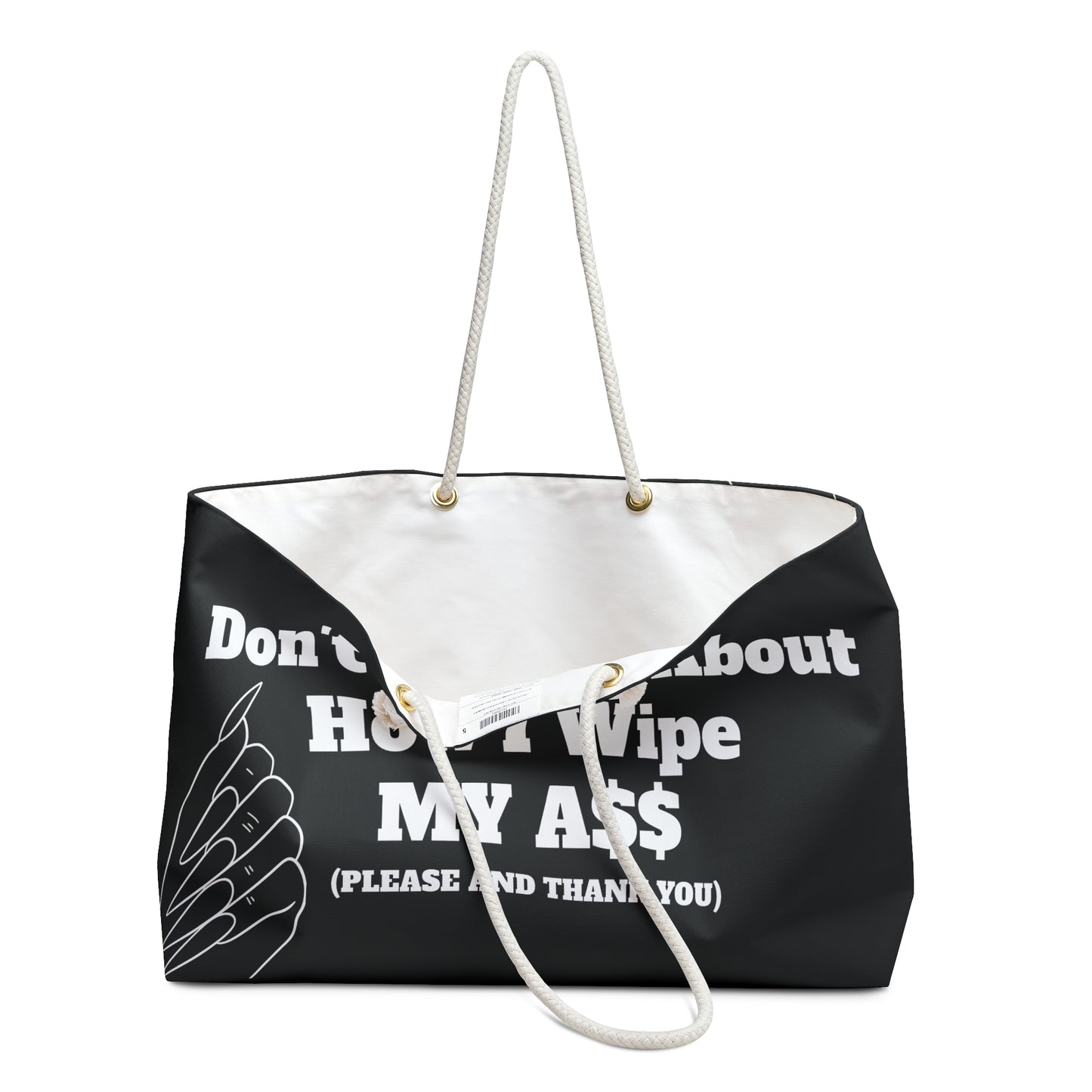 Don’t Worry About It Oversized Tote - Black