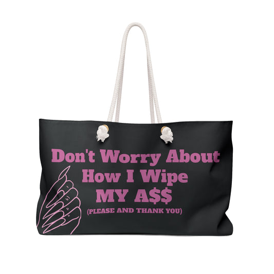 Don’t Worry About It Oversized Tote Bag - Black