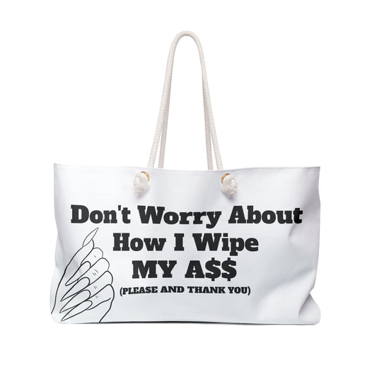 Don’t Worry About It Oversized Tote - White