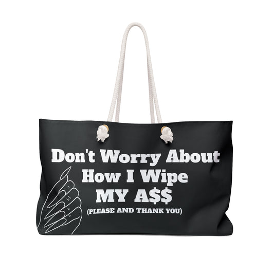 Don’t Worry About It Oversized Tote - Black