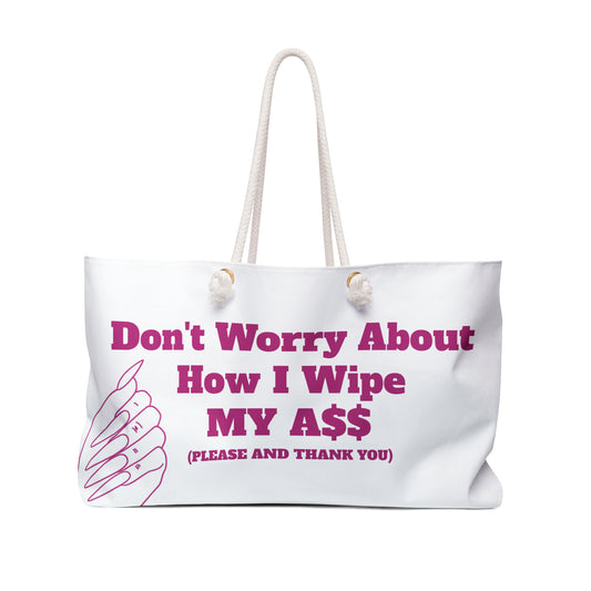 Don’t Worry About It Oversized Tote - White